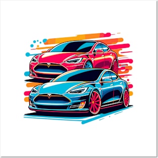 Tesla Model S Posters and Art